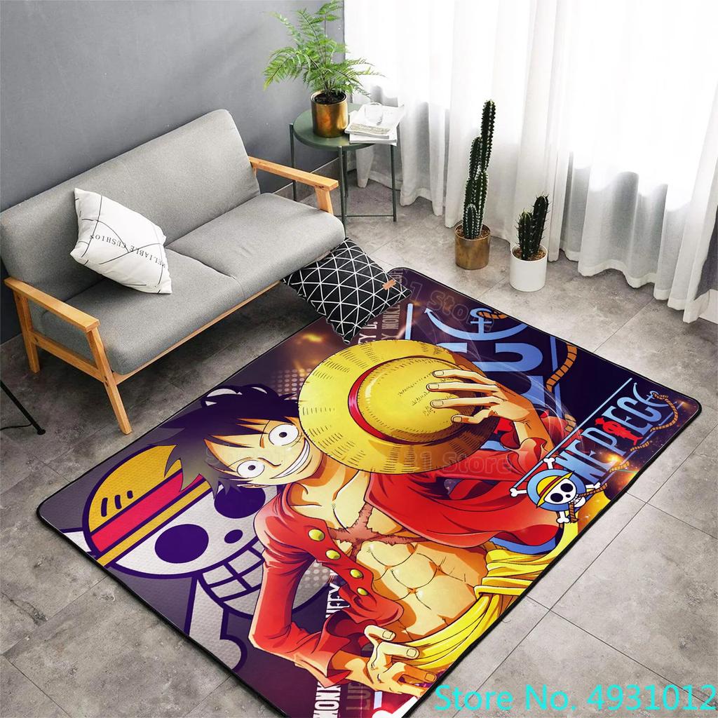 Creative 3D Carpet Anime One Piece Luffy All Team Members Living Room Bedroom Decoration Rug Children Anti Slip Crawling Mat
