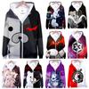 Anime Danganronpa Monokuma Cosplay Hoodie Sweaters Unisex Casual Jacket Coat