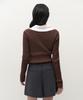 MUSINSA STANDARD WOMAN Women'S Wide Ribbed Slim Off-Shoulder Knit [Brown]