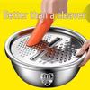 Multifunctional Stainless Steel Grating and Mixing Basin for Vegetables and Fruits