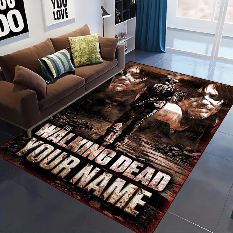 Name Custom Daryl Dixon Poster Carpet Rug for Living Room Bedroom Home Sofa Decoration,Kids Play Non-slip Floor Mat