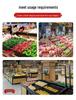 Creative Multilayer Fruit & Vegetable Display Rack for Supermarkets