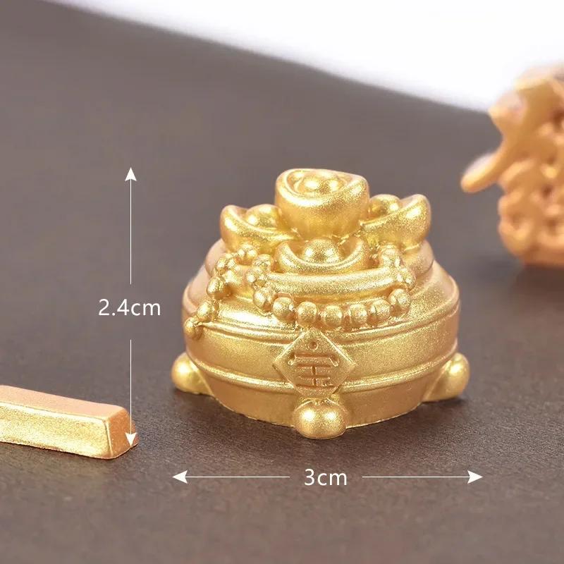 Feng Shui Auspicious Fa Cai Money Tree Gold Ingot Bag Lucky Fortune Spring Festival Mascot Desktop Ornament Car Home Decor Craft