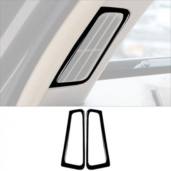 2Pcs Glossy Piano Black Defogger Vent Cover Trim For Infiniti G37 Sedan 2010-13