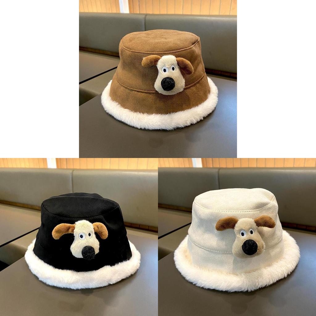 Childrens Winter Dog Print Fisherman Hat With Plush Lining For Baby Girls And Boys