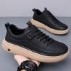 Autumn New Light and Breathable Soft-soled Casual Leather Shoes Platform-soled Outdoor Commuter Sports Shoes