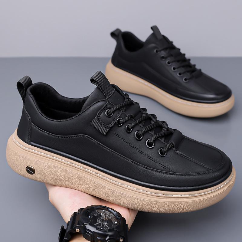 Autumn New Light and Breathable Soft-soled Casual Leather Shoes Platform-soled Outdoor Commuter Sports Shoes