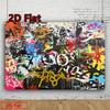 2D Flat-print Tapestry Banner 1 Piece Colorful Urban Street Graffiti Art.