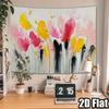Red and yellow flowers Digital printing polyester wall tapestry suitable for use in living rooms bedrooms offices bars party