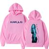 Karol G Album No Me Arrepiento De Sentir Tanto Print Hoodie Men Women Fashion Loose Casual Fan Gifts