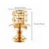 Caged Candle Holder with Leaf Accents | Ornamental, Freestanding, Iron