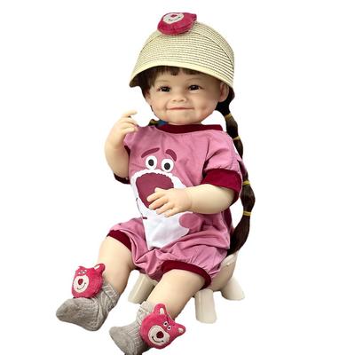 55CM Washable Lifelike Soft Hand-painted Simulation Baby Reborn Doll Children Accompany Play Doll