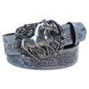 Embossed Belt Cowgirl Punk Waist Belt Carved Horse Retro for Jeans Dress