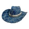New Western Denim Hat Spring and Autumn Sunshade Sunscreen Bucket Hat Men's and Women's Versatile Basin Hat Tide
