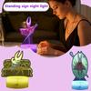 Premium Acrylic Night Lights Collection – Intricate Character-Inspired Designs With Cracked Base, Warm Ambient Glow For Bedrooms, Desks & Shelves,