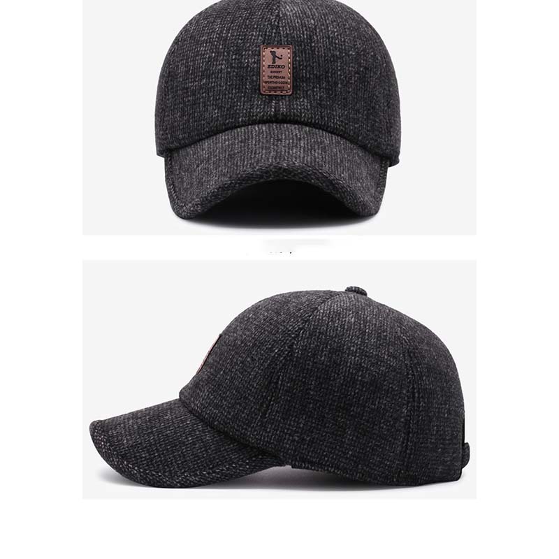 Čepice Pánská Podzimní a Zimní Středně a starší Otec a starší Teplá kšiltovka Old Man Zimní ochrana proti chladu Čepice na uši