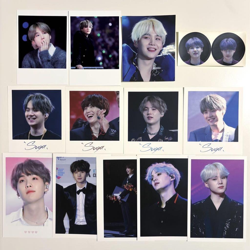 [USED] BTS SUGA trading card AgustD Yoongi postcard slogan birthday