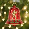 Big Foot Christmas Bell Ornament Metal Bell Christmas Tree Hanging Pendant Holiday Stocking Stuffers Gifts for Big Foot Lovers