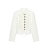 Womens Loose Fit Stand Collar Short Jacket Casual Long Sleeve Outerwear 2026
