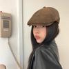 Korean Style Suede Forward Hat for Women In Autumn and Winter Design Shows Small Big Head Without Duck Tongue Beret