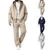 Men's Color Block Striped Athletic Tracksuit Set for Running and Casual Wear, Fall Winter