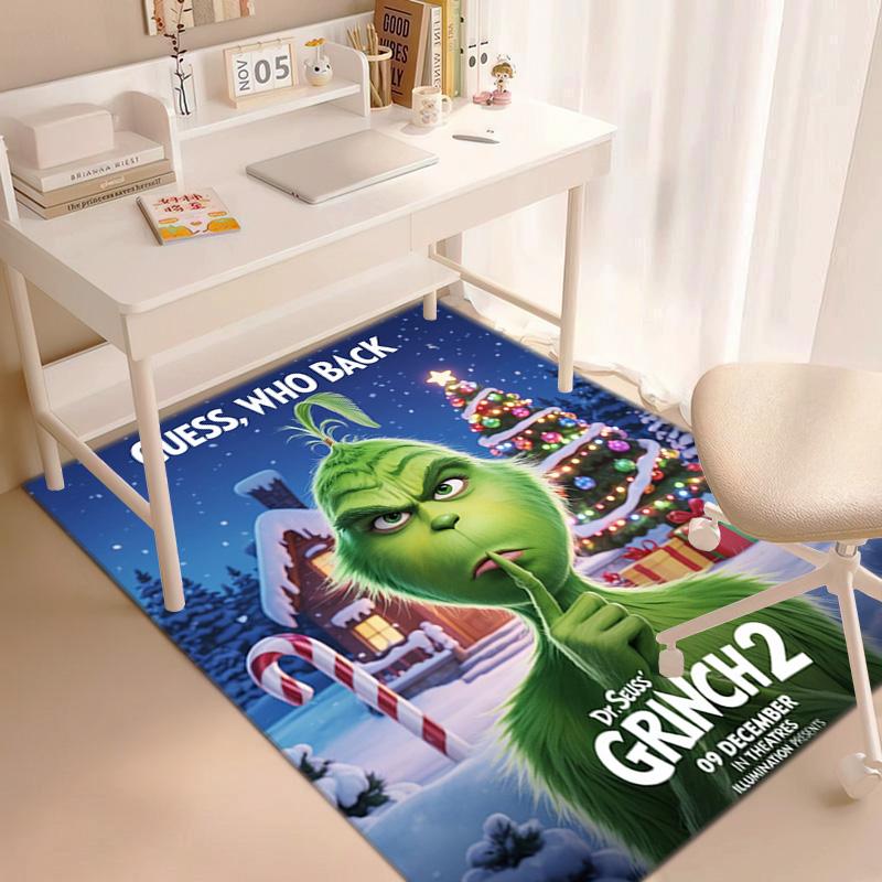Christmas Gift Comedy Movie How the Grinch Stole Christmas carpet home living room decoration table and chairs anti slip door mat carpet A4