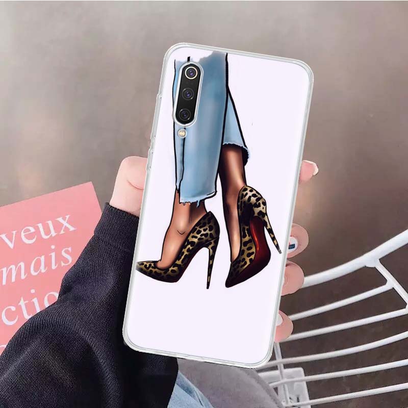 Red High Heel Shoes Soft Phone Case For Xiaomi Redmi Note 15 14 14S 13 12 Pro Plus 12S 11 11S 11E 10 10S 11T 5G Fundas Coque Red