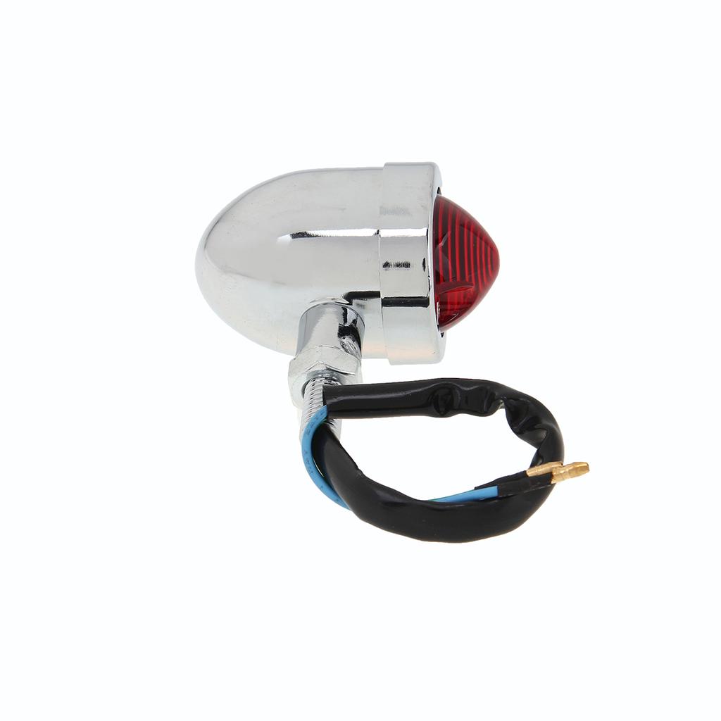 Motorcycle Turn Signals Indicator Lights Amber Blinker 12V Signal Lamp Silver Universal Fit for Most Motorcycles