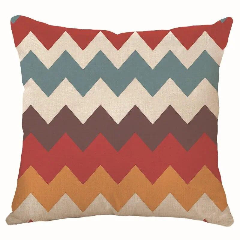 Modern Colorful Geometric Style Pillow Cover Living Room Sofa Office Seat Car Waist Cushion   Home Decoration