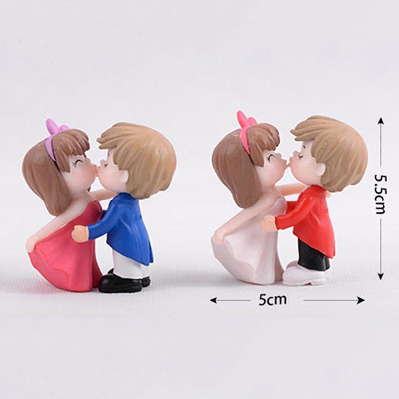 Romantische Paare DIY Miniaturfigur Gartendekoration Puppenhaus Mikro-Landschaft