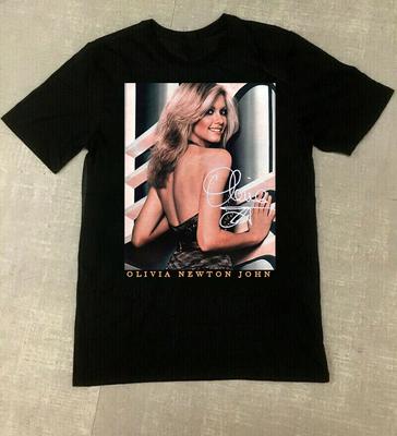 Tricou cu Semnătură Album Olivia Newton John Cele Mai Noi Tricouri Fierbinți de Vânzare cu Mânecă Scurtă, Largi și Respirabile
