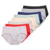8PCS Women Mid Waist Cotton Leakproof Period Briefs Soft Breathable Comfort Underwear Panties