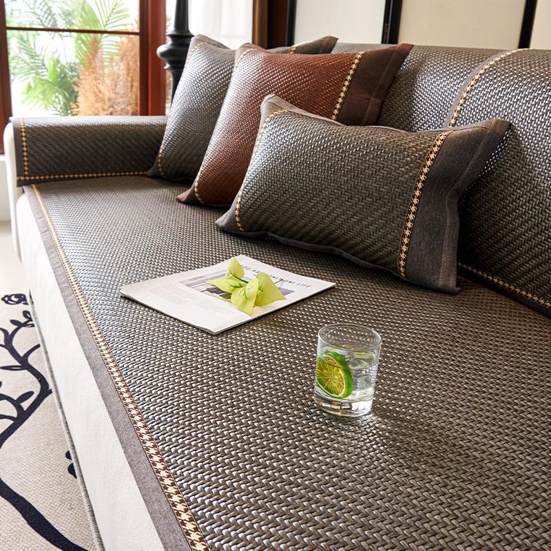 2026 Cool Rattan Sofa Cushion Non-slip Couch Cover Mat Home