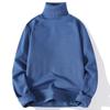 Men S High Neck Fleece Lined Solid Color Knit Sweater Casual Warm Base Layer
