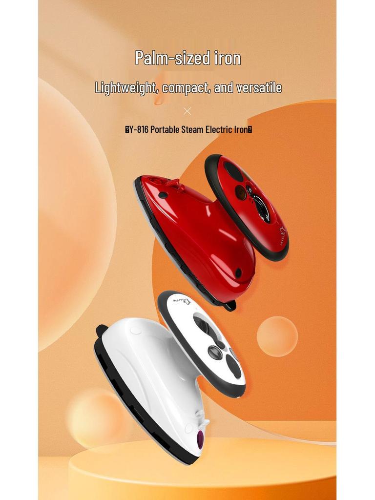 Mylux Mini Handheld Travel Iron with Temperature Control and Ceramic Soleplate