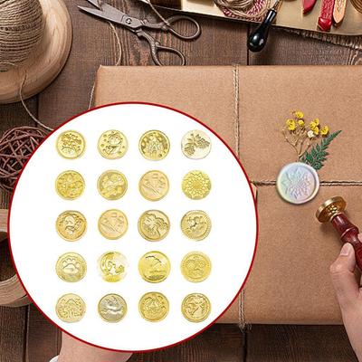 20Pcs Waxes Stamp Heads Antique Wax Seal for Cards Gift Wrapping Party