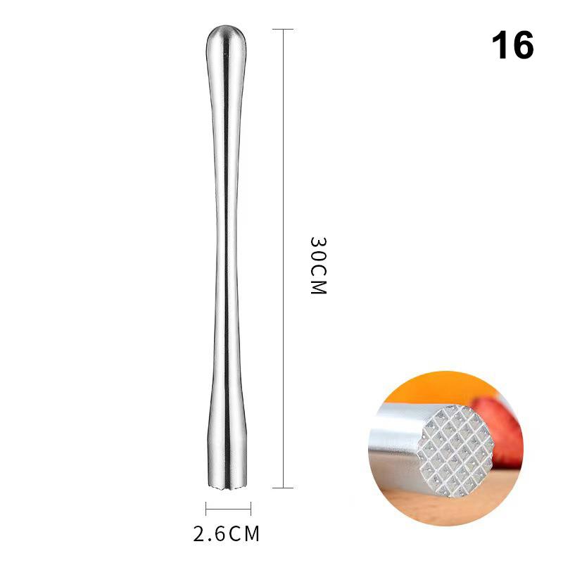 Nerezové kladívko na drcený led Multifunkční nanukové tyčinky Koktejlové míchátko Ovoce Citron Muddle Barové náčiní