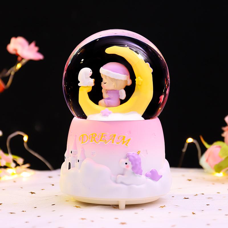 Astronaut Crystal Ball Music Box Ornament - Student Snow Globe Birthday Gift