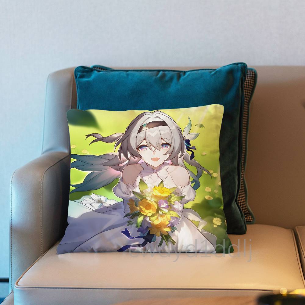 

HHonkai Star Rail Firefly Cushion Cover Pillow Cover Decor Pillowcase Printed Cushion Case For Couch 30x30cm