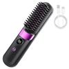 Cordless Hair Straighteners Brush, Heated Hair Brush Compatible with Short Long Hairs, Portable Straightening Brush