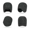 Two-Piece Hat Set Winter Ear Protection Wool Cap for Men Women Cycling Windproof Knitted Velvet Thick Warm Coldproof Neck Cap with Scarf