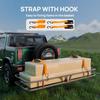54''X 19''X5.5'' Hitch Mount Cargo Carrier Basket with Stabilizer and Straps 500 LBS Capacity Rear Luggage Rack Basket Fits Sed