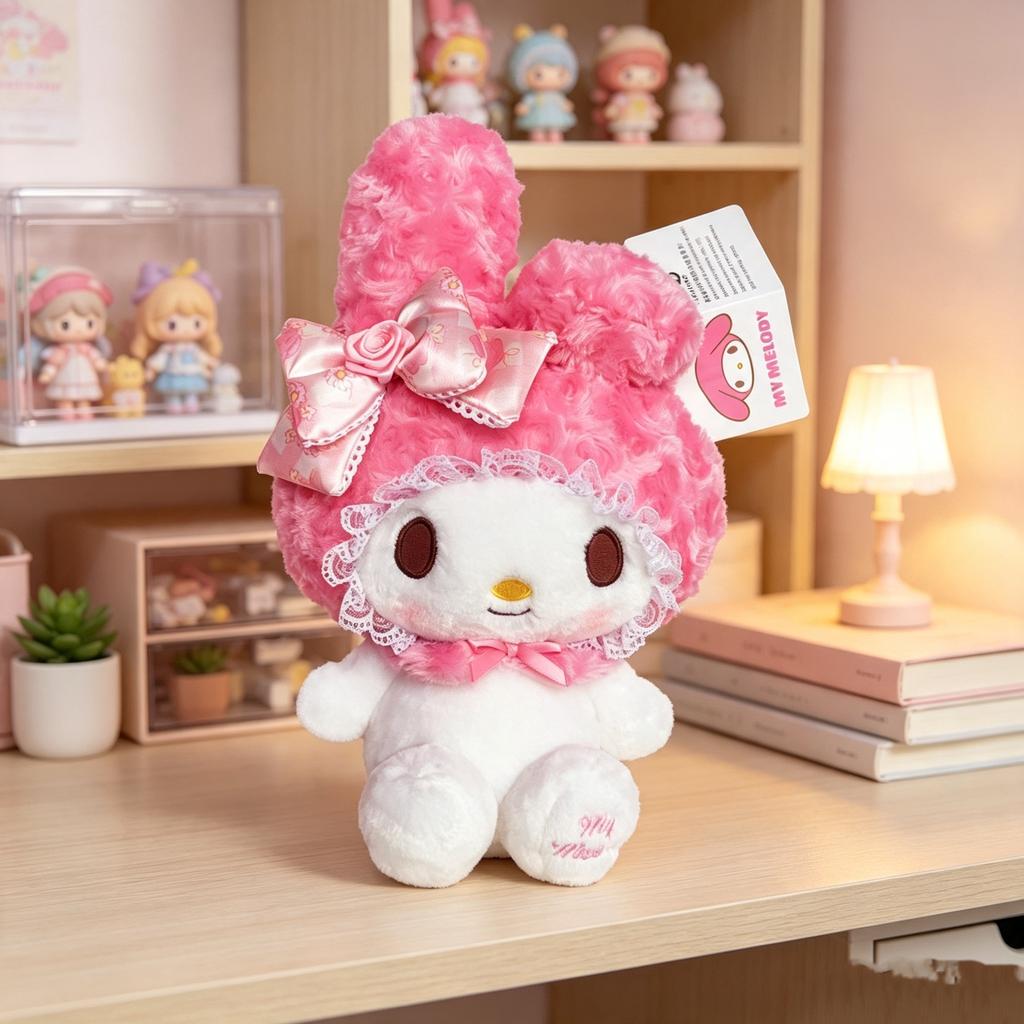 Genuine Cartoon Plush Doll, Soft Stuffed Throw Pillow for Bedroom Home Decoration, Sweet Valentine's Day Holiday Surprise Gift f