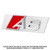 1PC 3D Aluminum Car Rear Trunk Logo Tail Badge Sticker Decal For AUDI A3 A4 A5 A6 A7 A8 A3+ A4+ A5+ A6+ A7+ A8+  Letters Emblem
