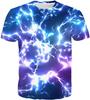 T-shirt Estiva da Uomo in Poliestere 3D Asciugatura Rapida Traspirante Manica Corta T-shirt Casual Colore Tie Dye T-shirt Estiva