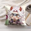 Arataki Itto Cute Genshin Impact Cushion Cover Silky Short Plush Invisible Zipper Dustproof Sofa Pillow Case For Home Decor