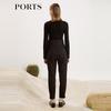 Ports Women's High-Waisted Elastic Ankle Pants