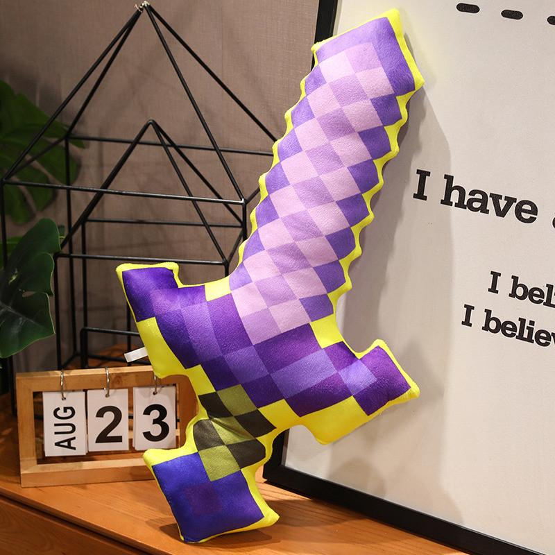 Plush Minecraft Sword Toy Cartoon Stuffed Doll Game Peripheral Decoration Gift