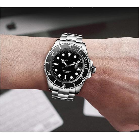 

Модные мужские спортивные часы, роскошные мужские кварцевые наручные часы из нержавеющей стали для мужчин, деловые повседневные кожаные часы No