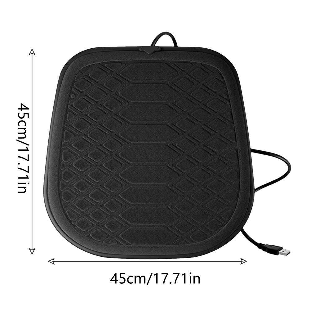 

Подушка с подогревом для автомобильного сиденья Подогреватели автомобильных сидений для транспортного средства Подушка с подогревом через USB и 3 температурными настройками Удобная подушка для чёрный